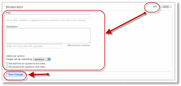 customize moderator