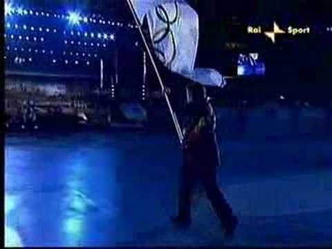 the transfer of the Olympic Flag to the mayor of Vancouver,